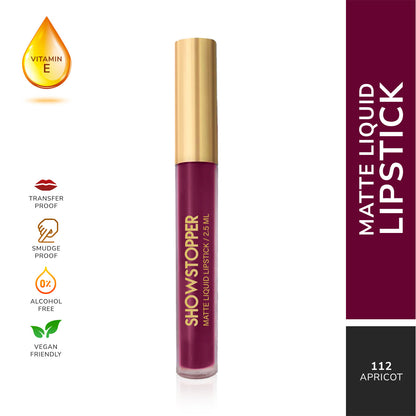 Showstopper Matte Liquid Lipstick (Color - APRICOT)